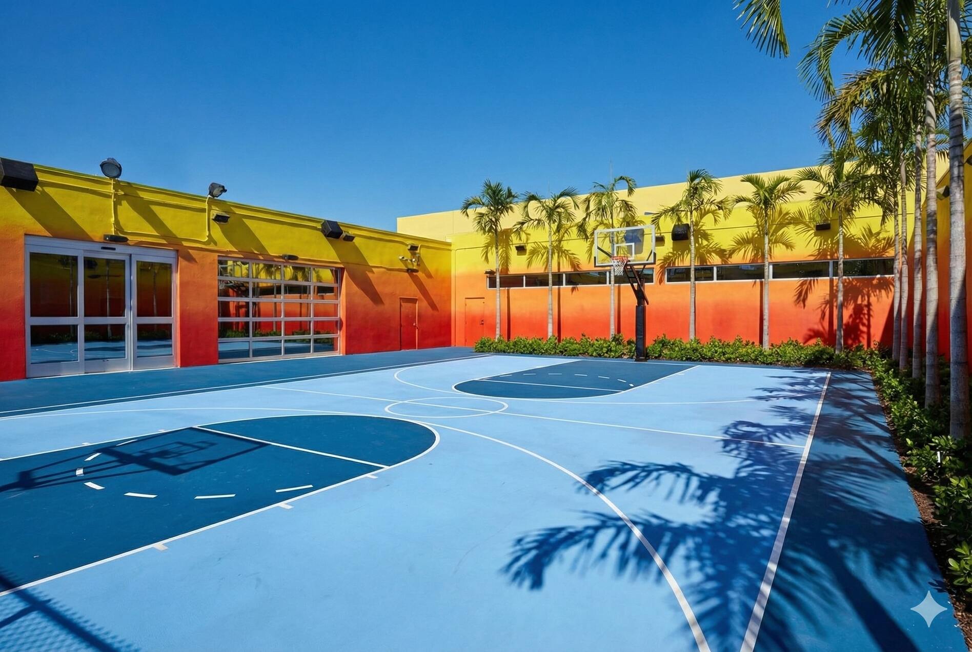 Canestro da basket con pallone in volo durante una partita
