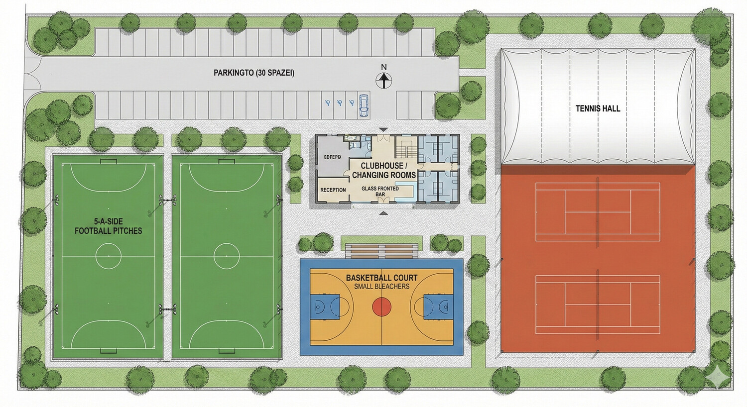 Mappa della struttura sportiva