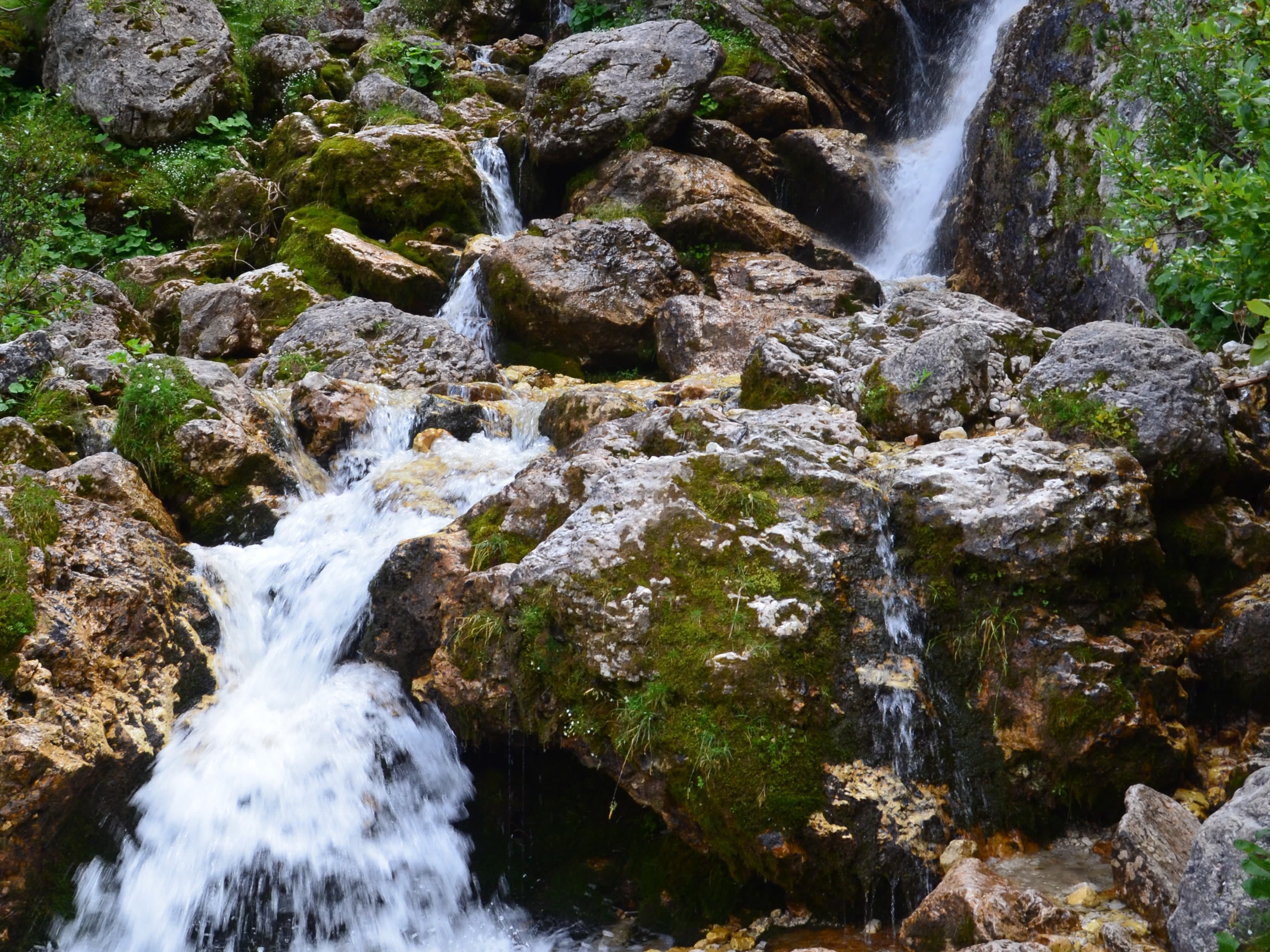 La cascata vista da vicino